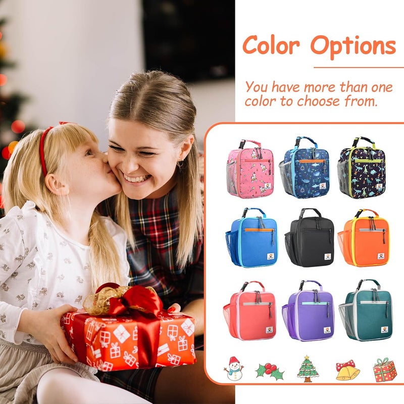 CaCTOUR Lunch Box Kids,Premium Insulated Lunch Bag for Girls Boys,Soft Bag Mini Cooler Back to School Thermal Reusable Lunch Bag for Work School Picnic (Orange) - Image 2